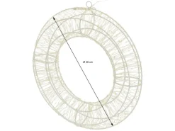 ECD Germany LED Metall Kranz 38cm mit 960 LEDs Warmweiß und Timer IP44