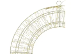 ECD Germany LED Metall Kranz 50cm mit 1440 LED Warmweiß und Timer IP44