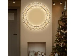 ECD Germany LED Weihnachtskranz 58cm mit 960 Warmweißen Micro LEDs