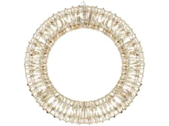 ECD Germany LED Weihnachtskranz 38cm mit 480 Warmweiß Micro LEDs Timer