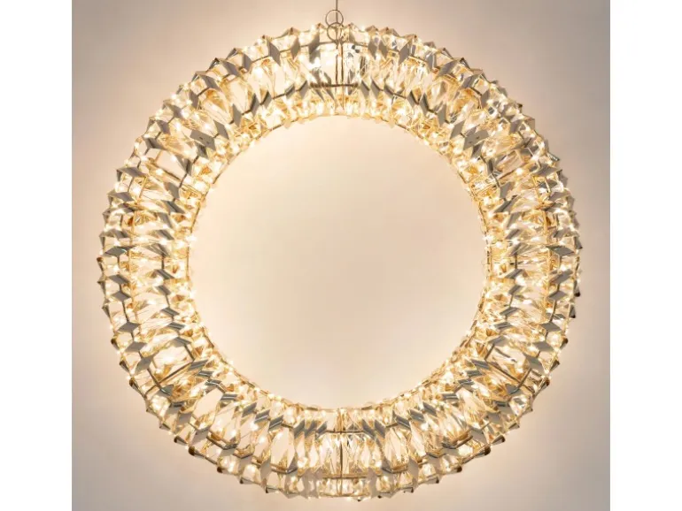 ECD Germany LED Weihnachtskranz 38cm mit 480 Warmweiß Micro LEDs Timer