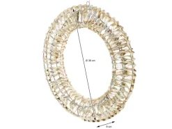 ECD Germany LED Weihnachtskranz 38cm mit 480 Warmweiß Micro LEDs Timer