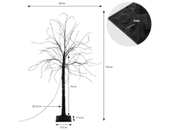 ECD Germany LED-Baum 120 cm 480 Warmweiß LEDs Künstlicher Lichterbaum