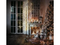 ECD Germany LED-Baum 180 cm 480 Warmweißen LEDs Lichterbaum mit Timer IP44