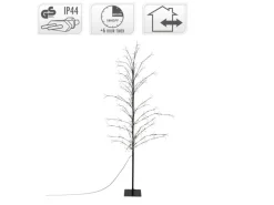 ECD Germany LED-Baum 180 cm 480 Warmweißen LEDs Lichterbaum mit Timer IP44