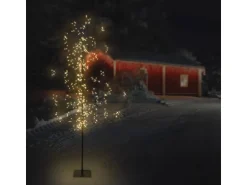 ECD Germany LED-Baum 180 cm 480 Warmweißen LEDs Lichterbaum mit Timer IP44