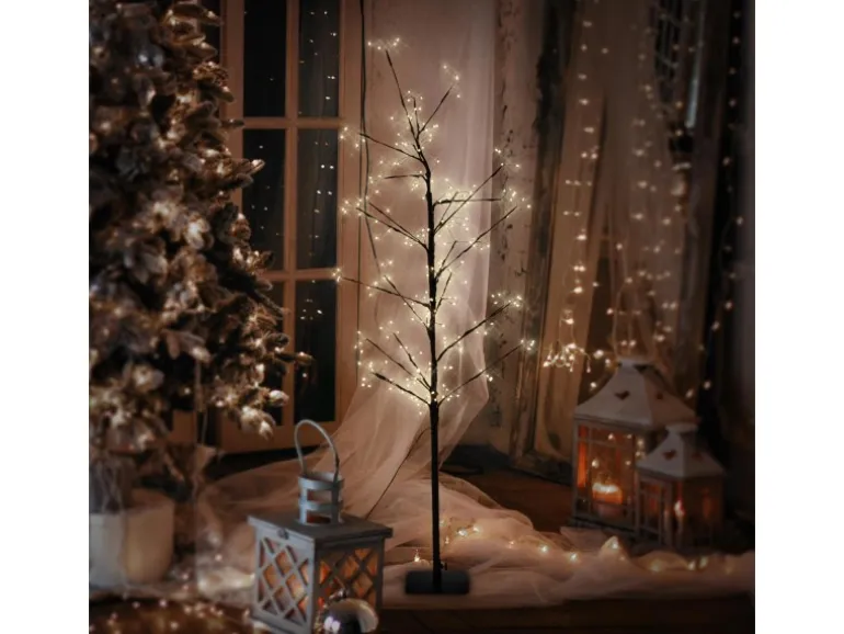ECD Germany LED-Baum 120 cm 240 Warmweißen LEDs Lichterbaum mit Timer