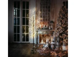 ECD Germany LED-Baum 150 cm mit 360 Warmweißen LEDs Lichterbaum mit Timer