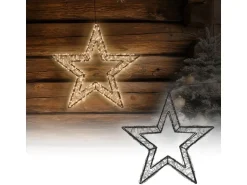 ECD Germany LED-Weihnachtsstern 50 cm 720 LEDs Extra-Warmweiß Metall