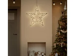 ECD Germany LED-Weihnachtsstern 50 cm 720 LEDs Extra-Warmweiß Metall