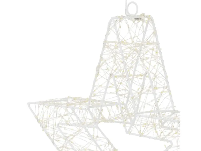 ECD Germany LED-Weihnachtsstern 38 cm mit 960 Warmweiß LEDs und Timer