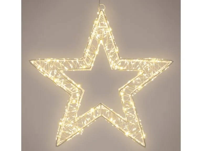 ECD Germany LED-Weihnachtsstern 38 cm mit 960 Warmweiß LEDs und Timer