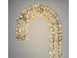 ECD Germany LED-Zuckerstange 75 cm in Gold mit LED-Beleuchtung Timer