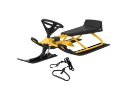 ECD Germany Lenkschlitten in Gelb für Kinder ab 5 Jahre bis 90 kg 119x38x50 cm