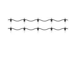 ECD Germany Lichterkette mit Flammeneffekt 360 cm 10 Glühbirnen Warmweiß IP44