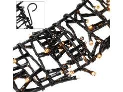 ECD Germany Lichterkranz 400 LEDs 48cm Warmweiß IP44 Türkranz Weihnachtsdeko