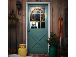 ECD Germany Lichterkranz 400 LEDs 48cm Warmweiß IP44 Türkranz Weihnachtsdeko