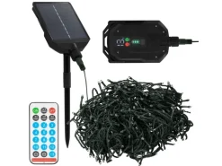 ECD Germany Solar Lichterkette Aussen 11m 560LED Warmweiß Timer 13Modi