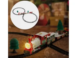 ECD Germany Weihnachtszug Set 22 Teile Batteriebetrieben Licht & Sound