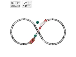 ECD Germany Weihnachtszug Set 22 Teile Batteriebetrieben Licht & Sound