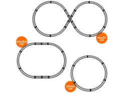 ECD Germany Weihnachtszug Set 22 Teile Batteriebetrieben Licht & Sound