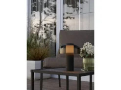 EGLO LED Außen-Tischlampe Ponente Schwarz Akku-Touchdimmer/kabellos/H 200mm/IP44