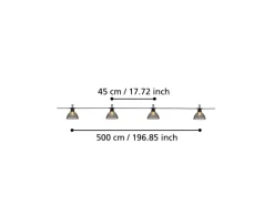 Eglo LED-Lichterkette Cubone 12-flammig Schwarz 500 cm