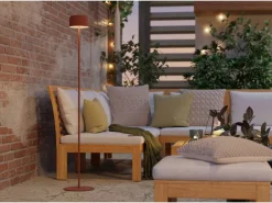 EGLO Solar LED Akku Stehleuchte ROCCANOVA-L Rot Touchdimmer IP44