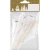 Eiszapfen zum Hängen 4er-Pack aus Kuntstoff 13 cm Weiß