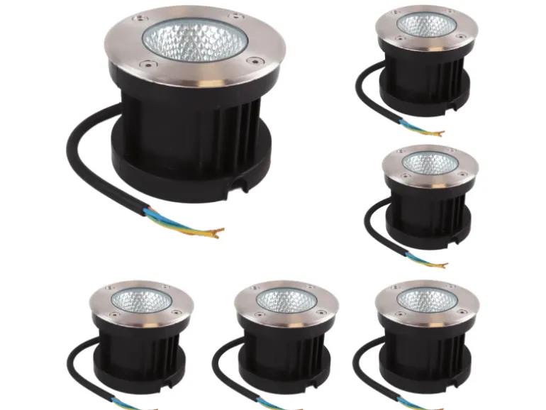 ENOVALITE LED Bodenleuchte Gartenstrahler 6er Set 6x7W 6x490lm IP67 Warmweiß Bodeneinbauleuchte