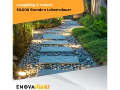 ENOVALITE LED Bodenleuchte Gartenstrahler 6er Set 6x7W 6x490lm IP67 Warmweiß Bodeneinbauleuchte