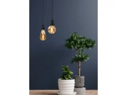 ENOVALITE LED Filament Leuchtmittel PEAR E27 4W 2200K Dimmbar Bernstein Warmweiß 100mm Vintage Retro Deko Lampe