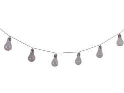 10er-LED-Solar-Lichterkette Glühbirne 7,60 m Schwarz