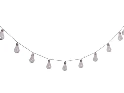 10er-LED-Solar-Lichterkette Glühbirne 7,60 m Schwarz