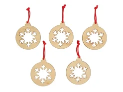 Erst-Holz Christbaumschmuck Holzschmuck Deko Schneeflocke