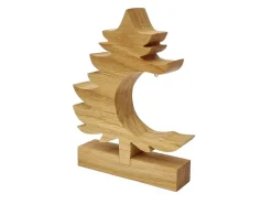 Erst-Holz Dekobaum Dekoweihnachtsbaum Baum mit Kleinen Haken Eichenholz 29,5 cm