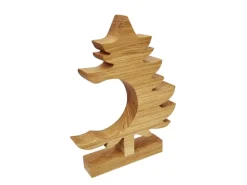 Erst-Holz Dekobaum Dekoweihnachtsbaum Baum mit Kleinen Haken Eichenholz 29,5 cm