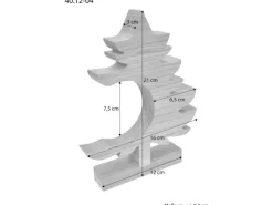 Erst-Holz Dekobaum Dekoweihnachtsbaum Baum mit Kleinen Haken Eichenholz 29,5 cm