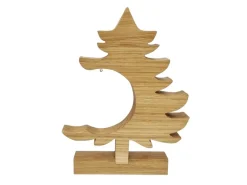 Erst-Holz Dekobaum Dekoweihnachtsbaum Baum mit Kleinen Haken Eichenholz 21 cm