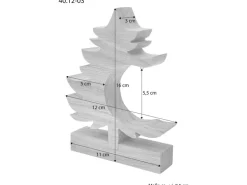 Erst-Holz Dekobaum Dekoweihnachtsbaum Baum mit Kleinen Haken Eichenholz 16 cm