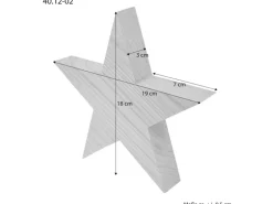 Erst-Holz Holzsterne aus Eiche Weihnachtsdekoration Stern Eiche 13 cm