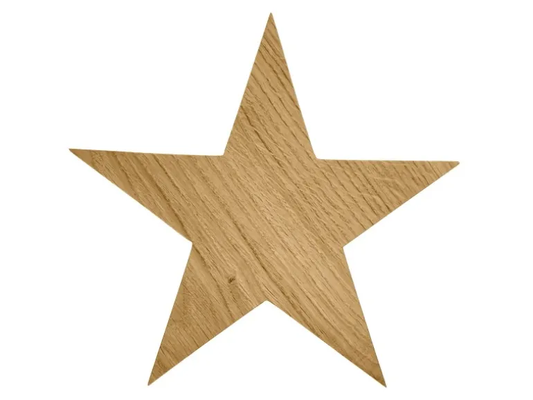 Erst-Holz Holzsterne aus Eiche Weihnachtsdekoration Stern Eiche 18 cm