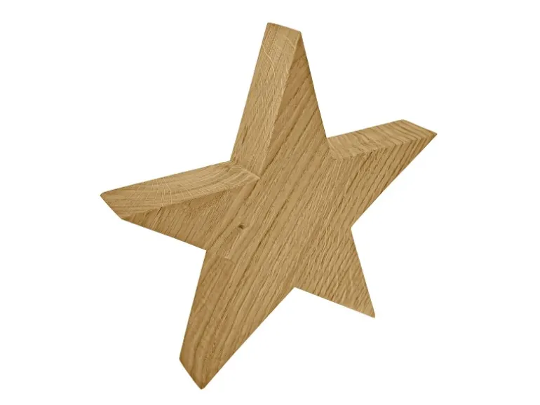 Erst-Holz Holzsterne aus Eiche Weihnachtsdekoration Stern Eiche 26 cm