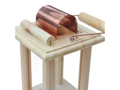 Erst-Holz Schöne Zirbenholzlaterne für Innenräume und Draußen als Dekoration