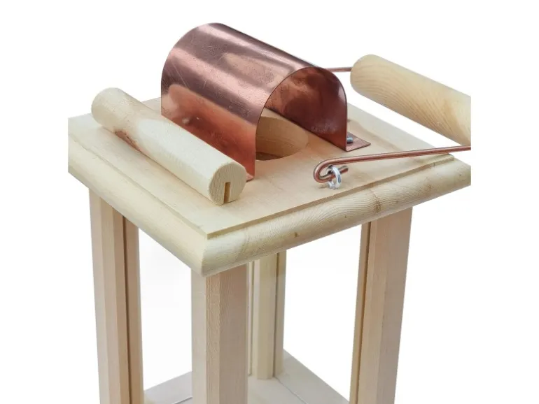 Erst-Holz Schöne Zirbenholzlaterne für Innenräume und Draußen als Dekoration