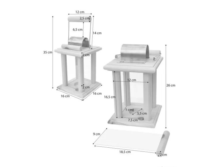 Erst-Holz Schöne Zirbenholzlaterne für Innenräume und Draußen als Dekoration