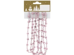 Facettenkugelkette Rosa 180 cm