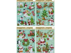 Fensterbild Weihnachtliches Motiv 4 Arten