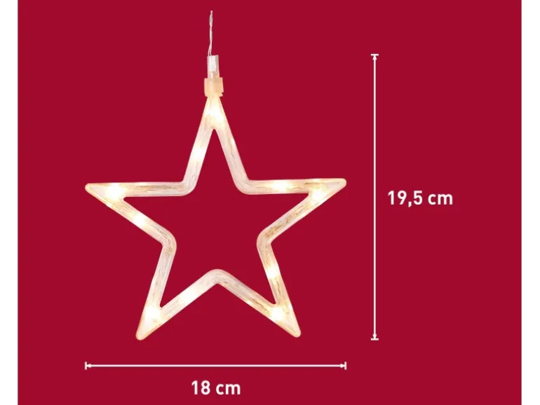 Fensterdeko Stern 10 LEDs mit Saugnapf