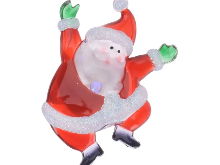 Fensterdeko Weihnachtsfigur mit LED-Beleuchtung 9 cm 4-fach sortiert